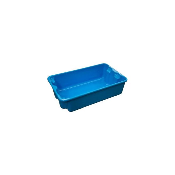 Mfg Tray Stack & Nest Storage Tote, 17-7/8 in L x 10-5/8 in W x 5 in H, Blue, Fiberglass, 10 PK 780208-5268 - main